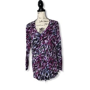 Apt 9 SZ M abstract purple sweater
